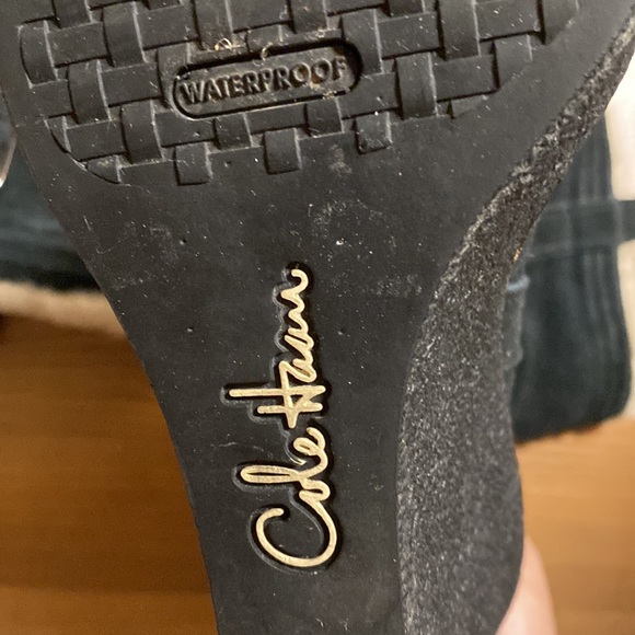 COLE HAAN waterproof Wedge Suede Lined Sherpa On Shaft Mid-Calf Boots - Picture 7 of 12